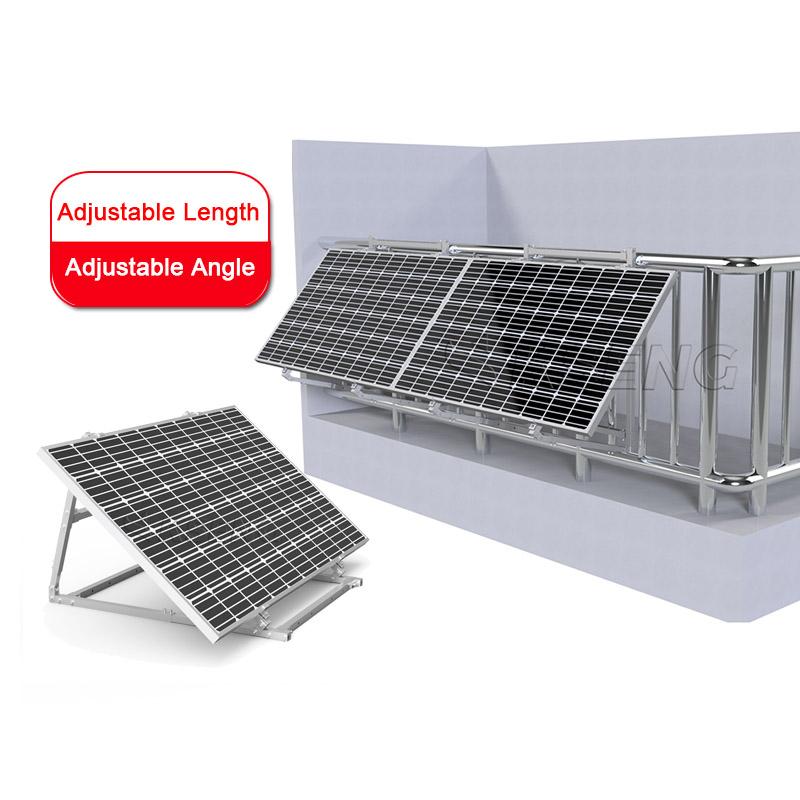 Einstellbarer Winkel Einfache Solarpanel-Montagehalterung für Balkonwand
